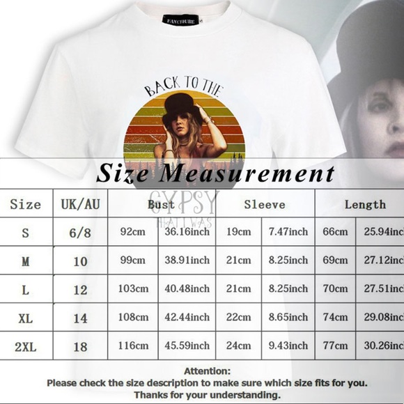 Fleetwood Mac Stevie Nicks Back to the gypsy Tee - Picture 3 of 4